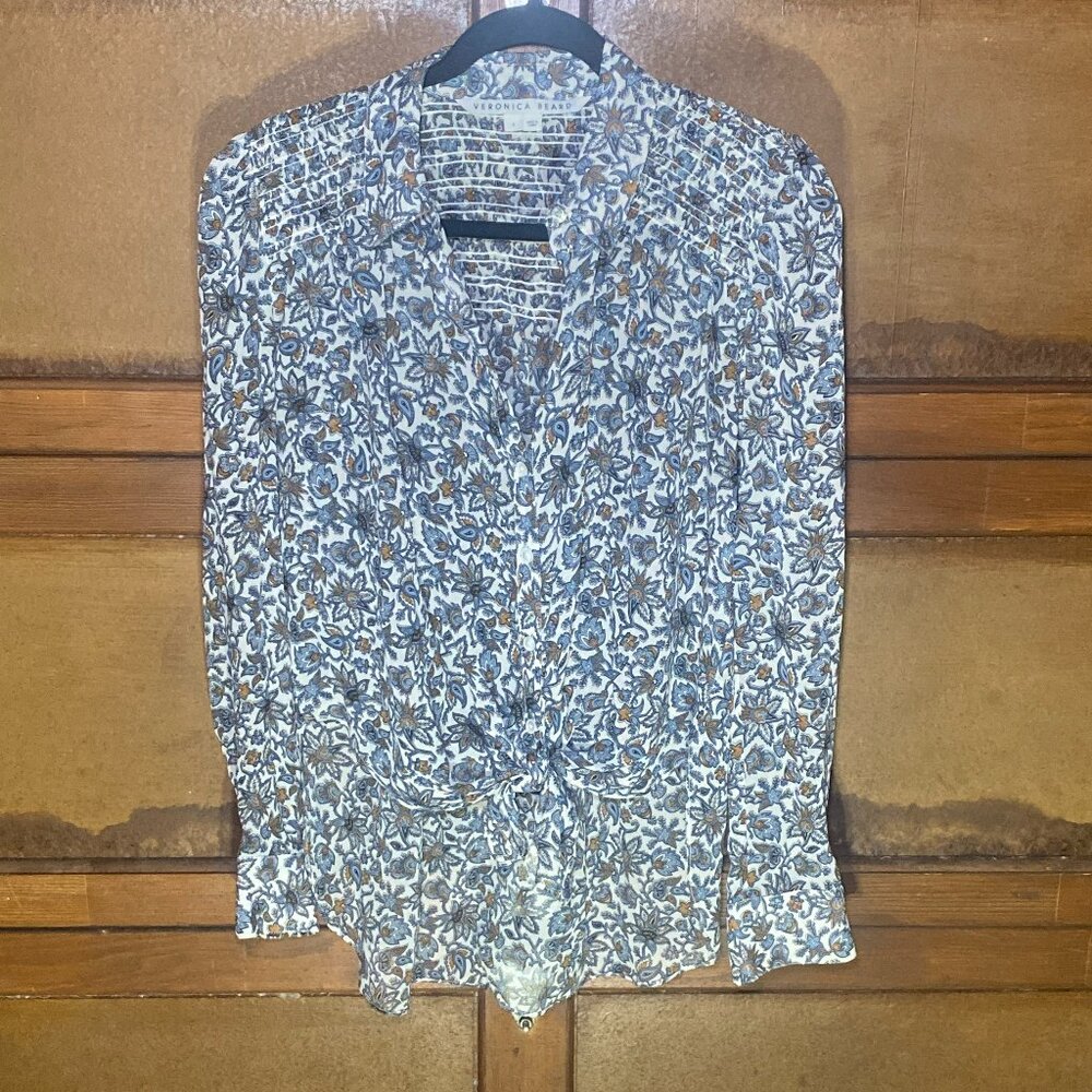 Veronica Beard 100% Silk Dazed Women's Shirt Size 4